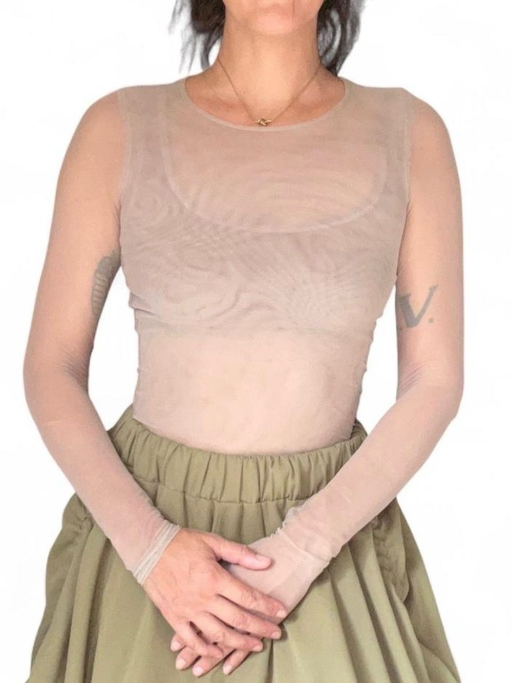 Liviana Conti Nude Sheer Top